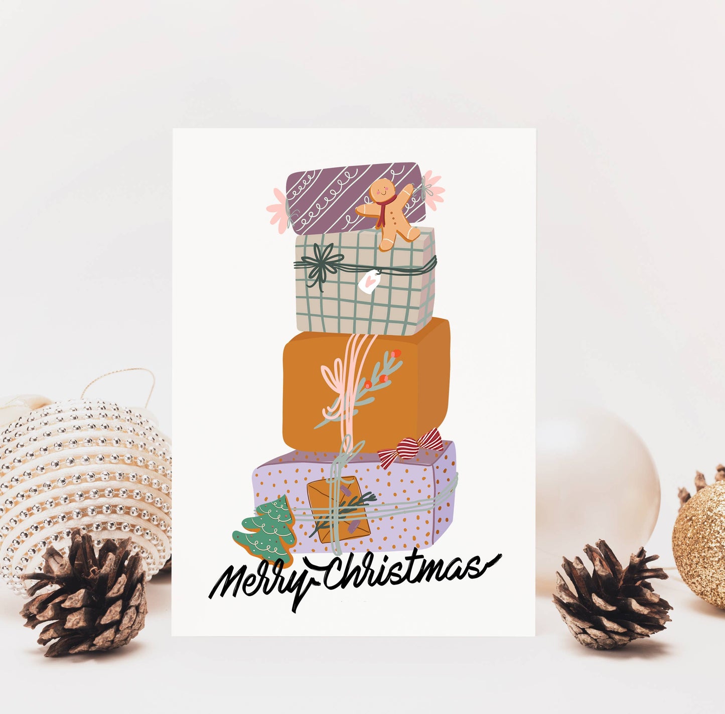 Christmas Card for Family and Friends: White