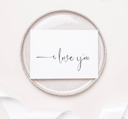 Anniversary Card for Husband and Wife I Love You Card: Champagne Envelope