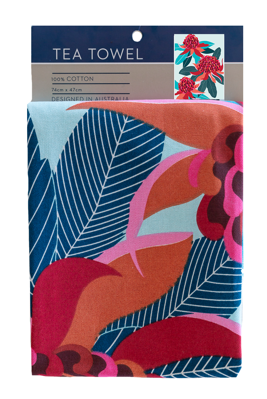 Tea Towel - Waratah: Hangsell