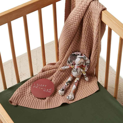 Olive Fitted Cot Sheet