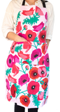 Apron (Heavy Drill) - Poppies