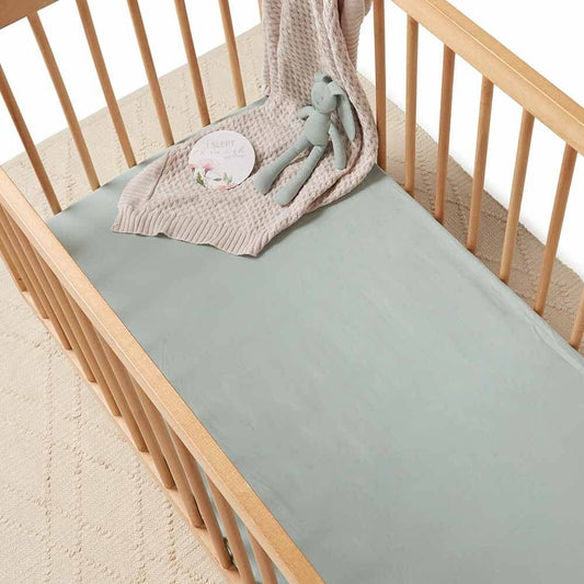 Sage Fitted Cot Sheet