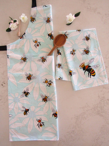 Apron (Heavy Drill) - Flower Bees