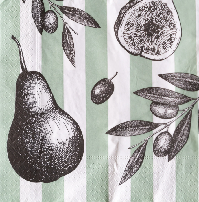 Fig + Pear Paper Napkins