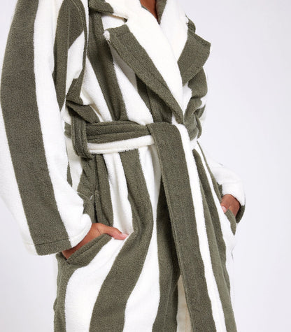 Hommey Robe - Matcha Stripes S/M