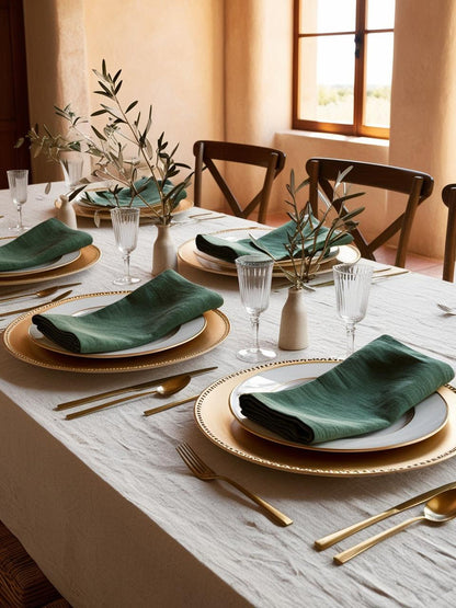 Linen Napkin Forest Green - Set of 6