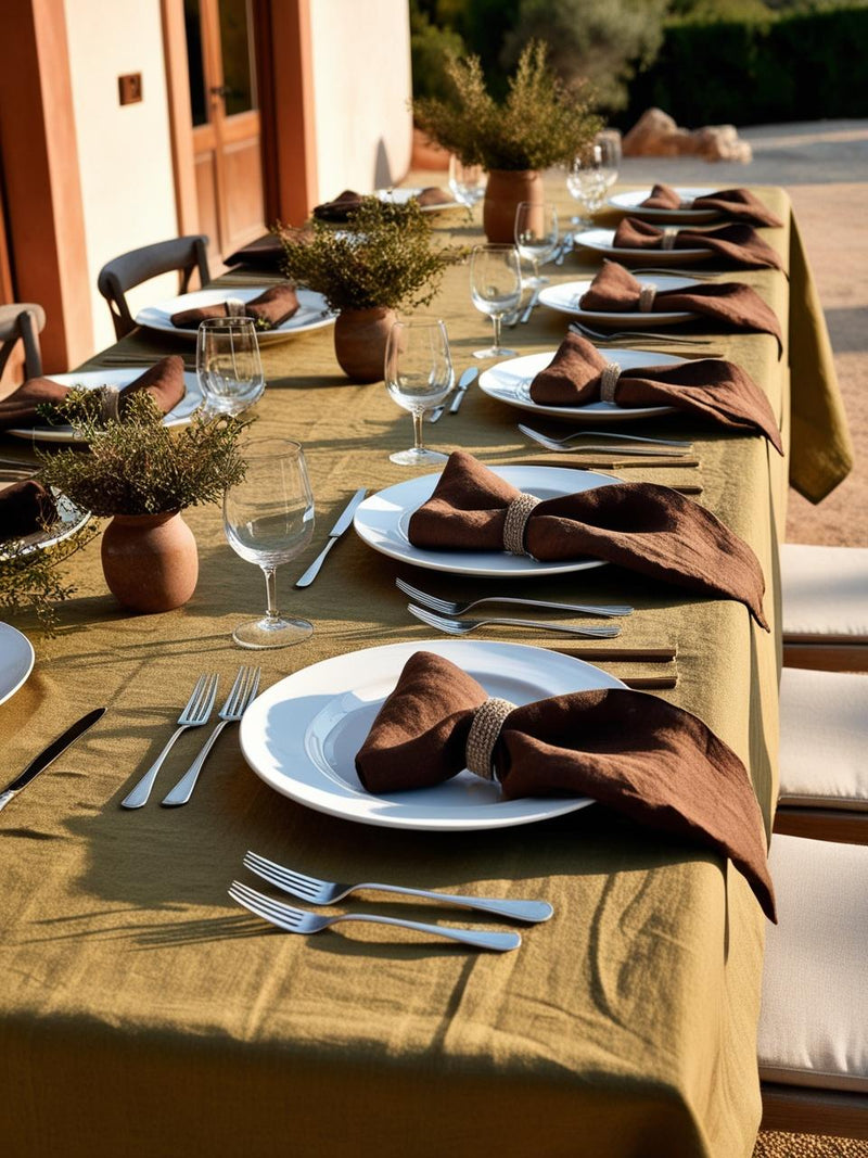 Linen Napkin Chocolate - Set of 6