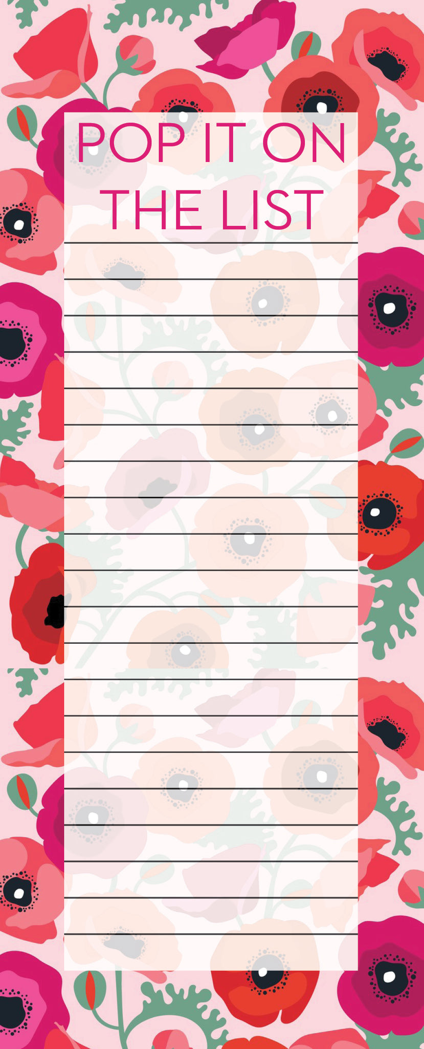 Jotter Pad - Poppies