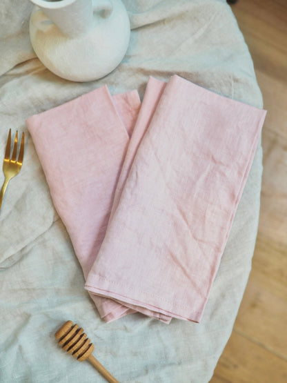 Linen Napkin Blush Pink - Set of 6