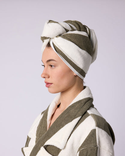 Hommey Hair Wrap - Matcha Stripes