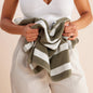 Hommey Tea Towel - Matcha Stripes