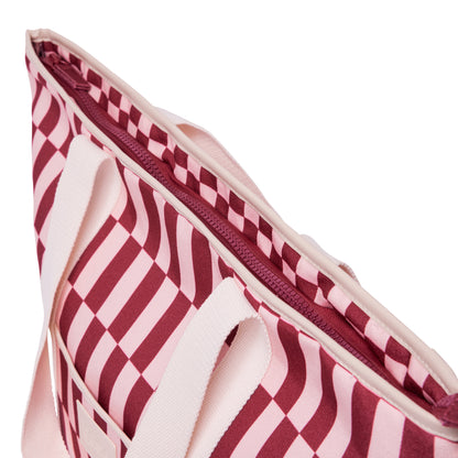 Cooler base Burgundy Peony check