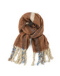 Chequered Winter Scarf in Brown