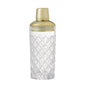 Cocktail Shaker Glass Gold Lid